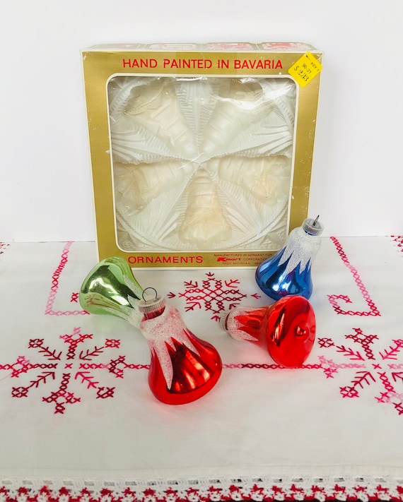 Four Vintage 70s Kmart/hand Painted Christmas Ornaments West - Etsy
