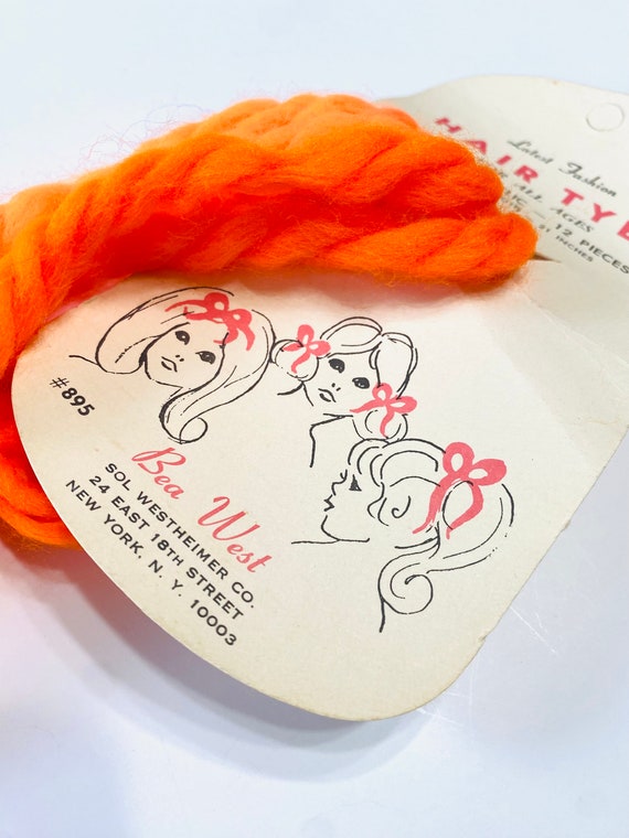 Two Vintage 1960s-70s Girls Hair Bows/Ribbons,m, … - image 8