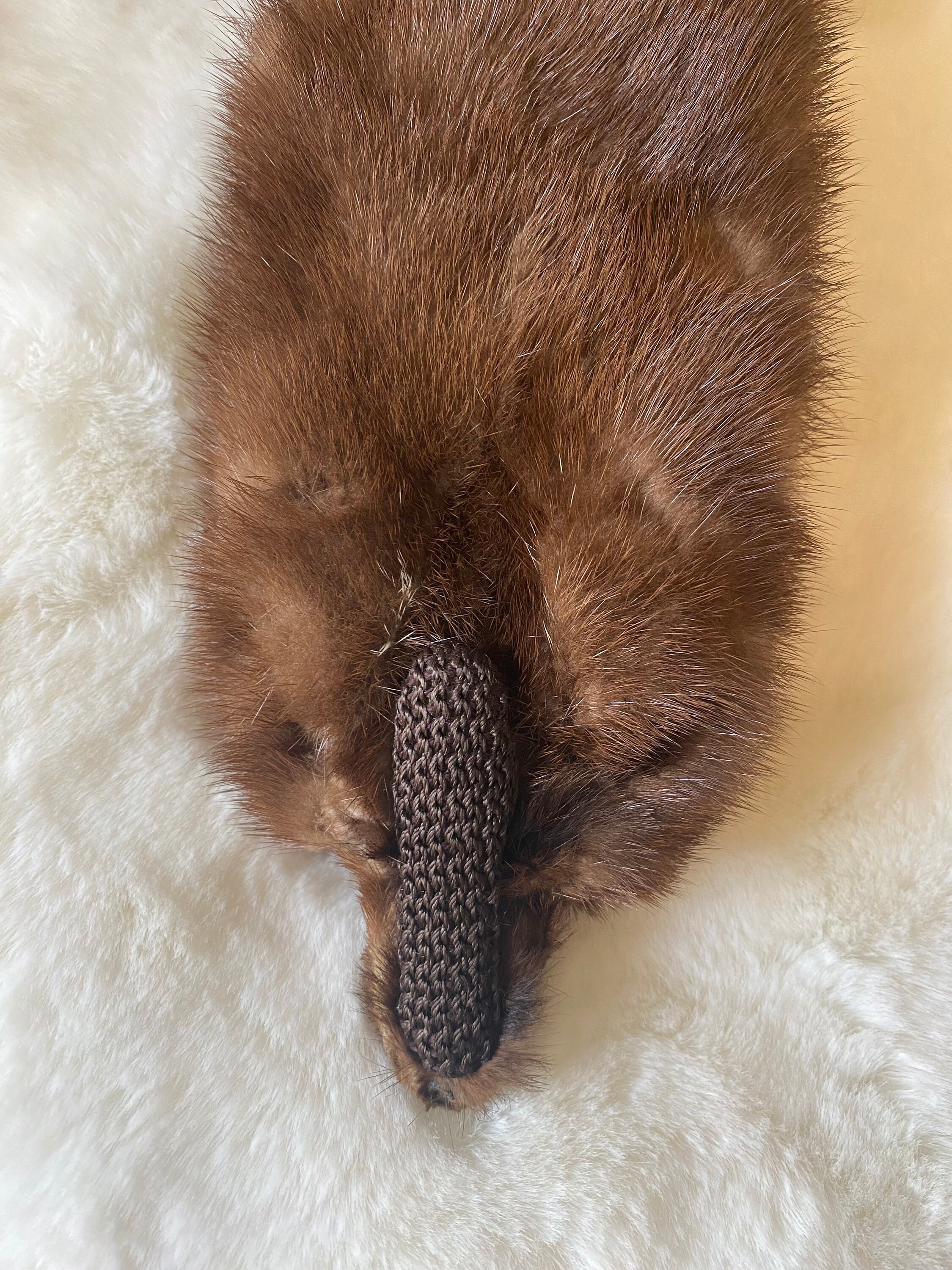Vintage Mink Fur Stole, Stole Wrap, 1930s-40s Hollywood Glamour