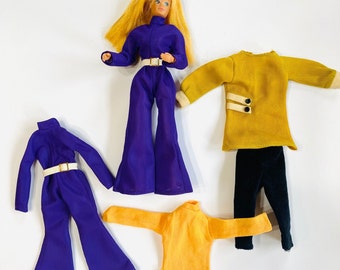 Vintage 1972-75 Mego/Dinah-Mite Doll/Original Clothes Lot, Fashion Dolls, Nostalgic Dolls