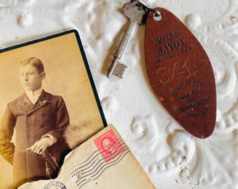 1930s Hotel Savoy Key Ring: Vintage Texarkana Collectible