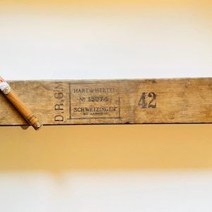 Antique German/Hart & Hertel Wood Cigar Press, Cigar Mold, Cigar Advertising, Rustic Industrial Decor, Vintage Tobacciana, Winding Mold