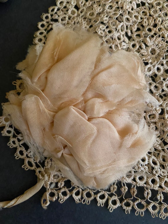 Antique French 1910-20s Tattered Baby Bonnet, Han… - image 8