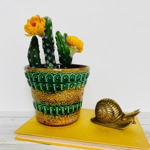Vintage Üebelacker Keramik Planter: West Germany Studio Pottery, Boho Decor