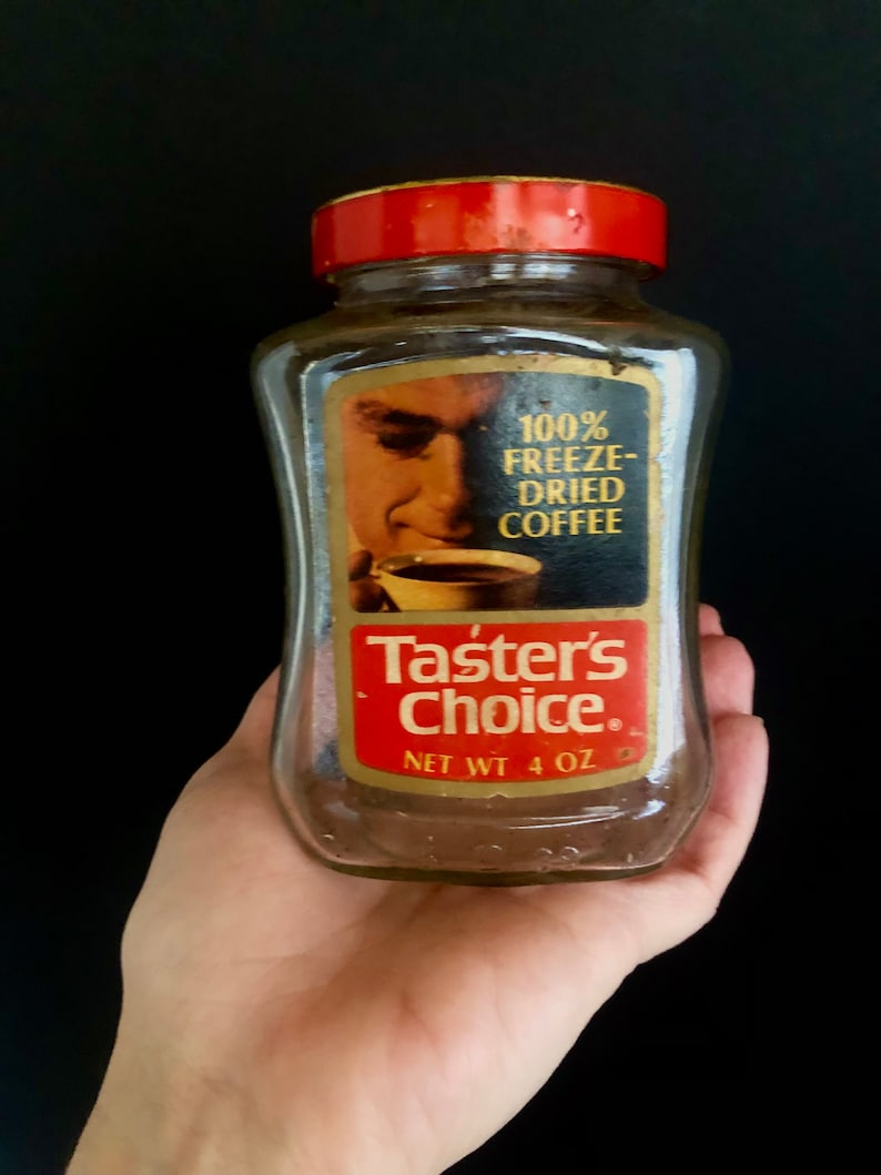 1970s Vintage Tasters Choice Coffee Jar Nestle Coffee Etsy