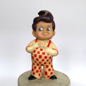Vintage 1970s Shoney's Big Boy Coin Bank: Restaurant Mascot