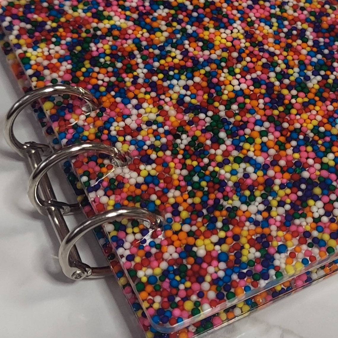 Resin Rainbow Sprinkles A6 Notebook Lined Pages Journal - Etsy
