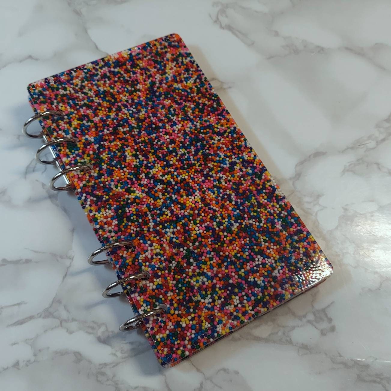 Resin Rainbow Sprinkles A6 Notebook Lined Pages Journal - Etsy