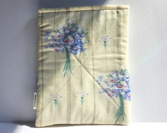 Pochette de livre vintage à motif floral : protège-livre recyclé
