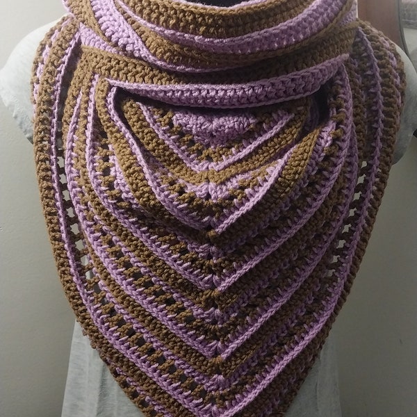 Autumn Flowers Wild Oleander Crochet Hooded Scarf