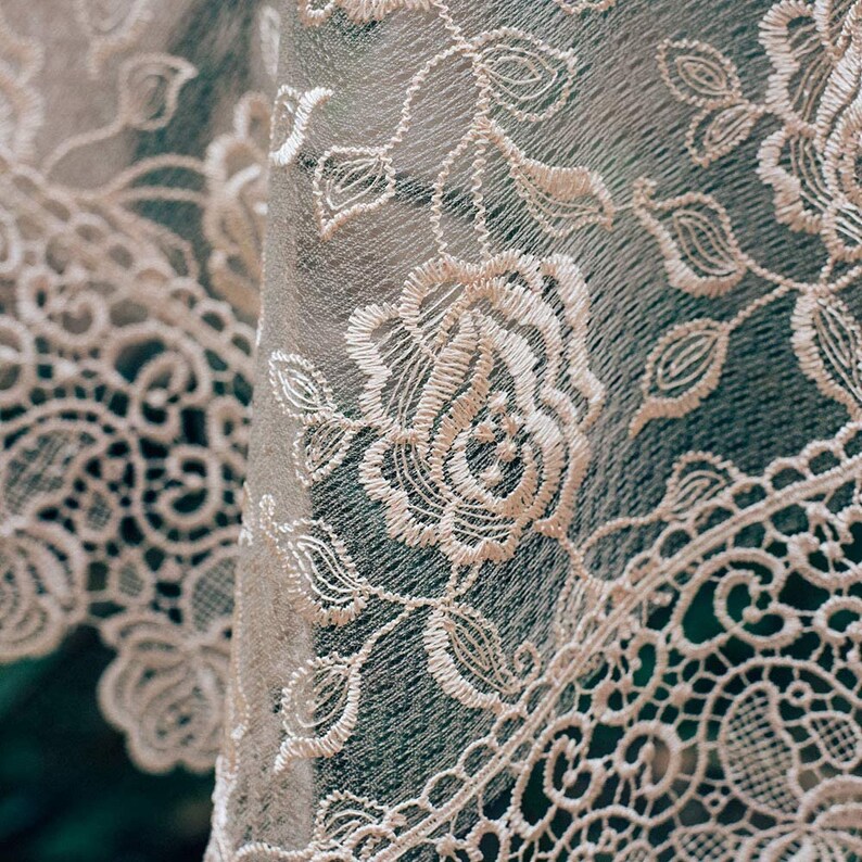 Rectangle Small Table Cloth Lace Macrame Vintage Tablecloth Etsy