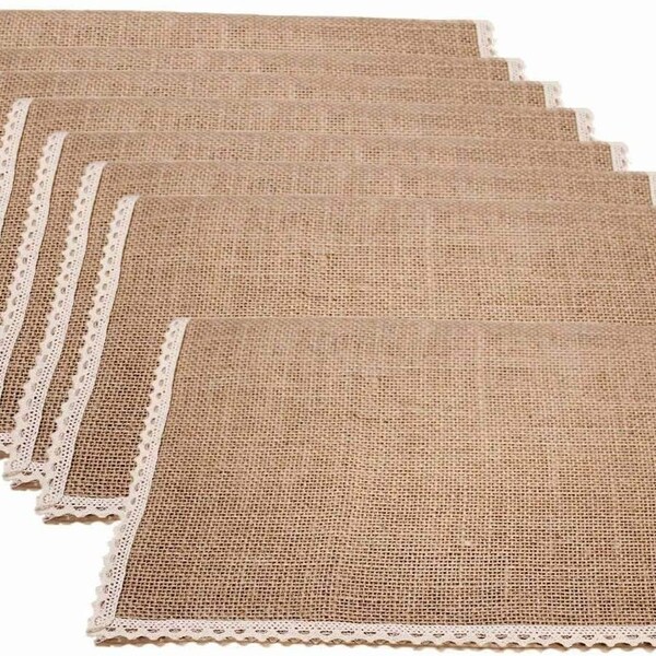 Burlap Placemats Etsy