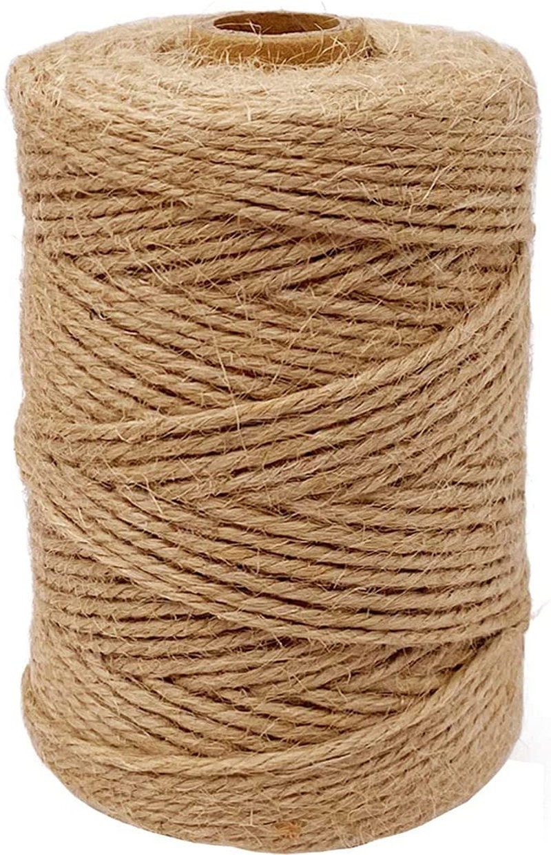 33 Feet Natural Thick 10MM Jute Hemp Rope Strong String Craft Twine for DIY  & Arts Crafts,Christmas Gift Packing Floristry Bundling