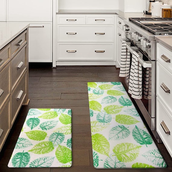 2Pcs Kitchen Floor Mat Anti-Fatigue Non Slip Cushioned Kitchen