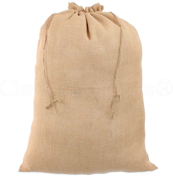 Cleverdelights 18 X 24 Burlap Bags With Drawstring 6 Pack 