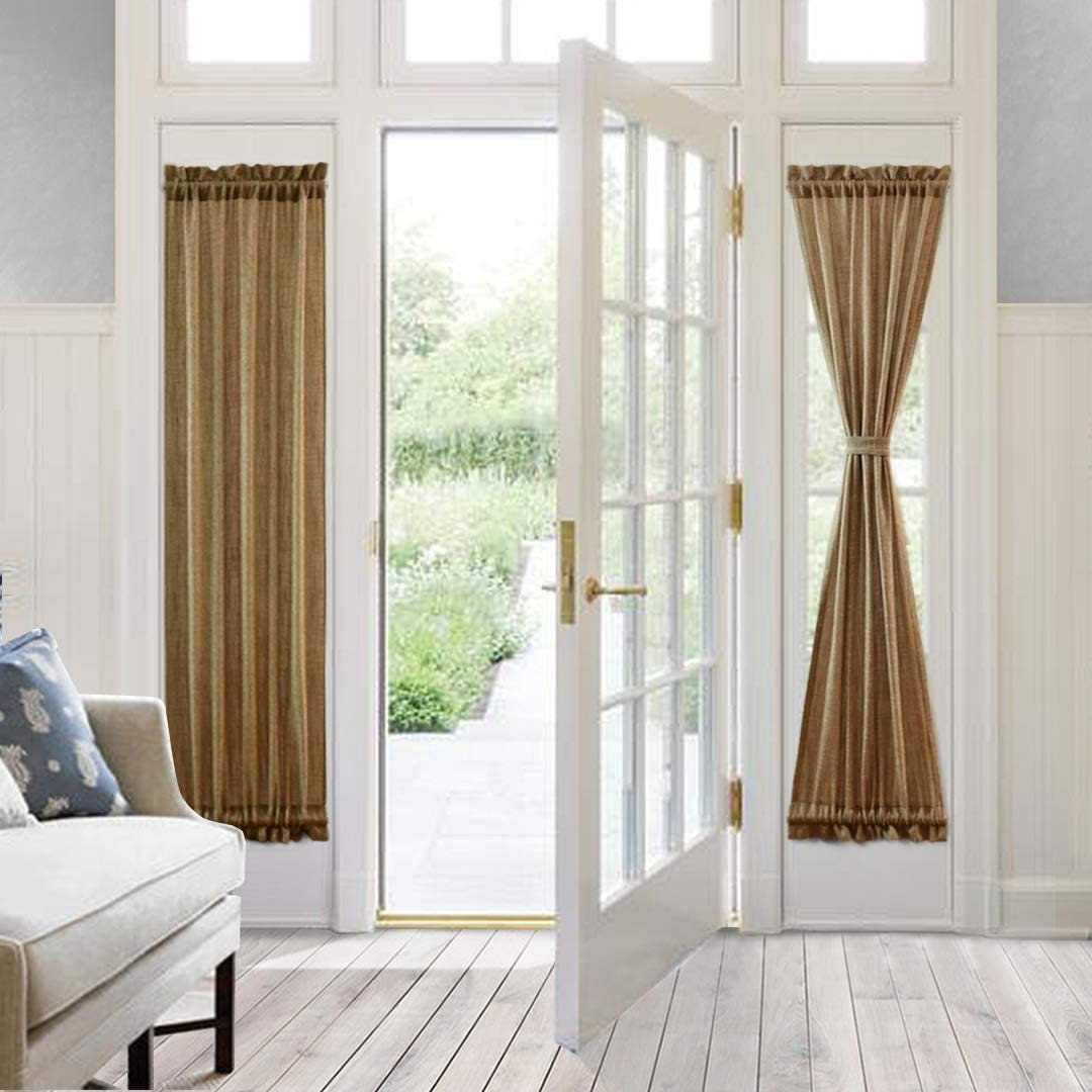 2 Vintage Extendable French Paris Brass Cafe Rods + 4 New Fixing Hooks