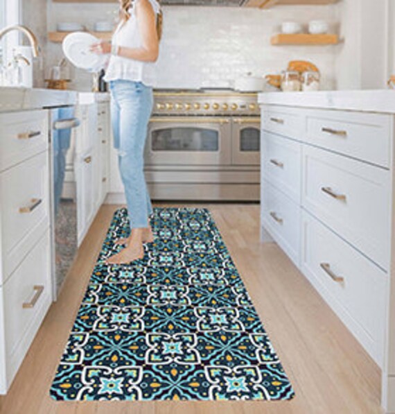 Cow Print Rugs for Kitchen Floor, Farmhouse Kitchen Mats Cushioned