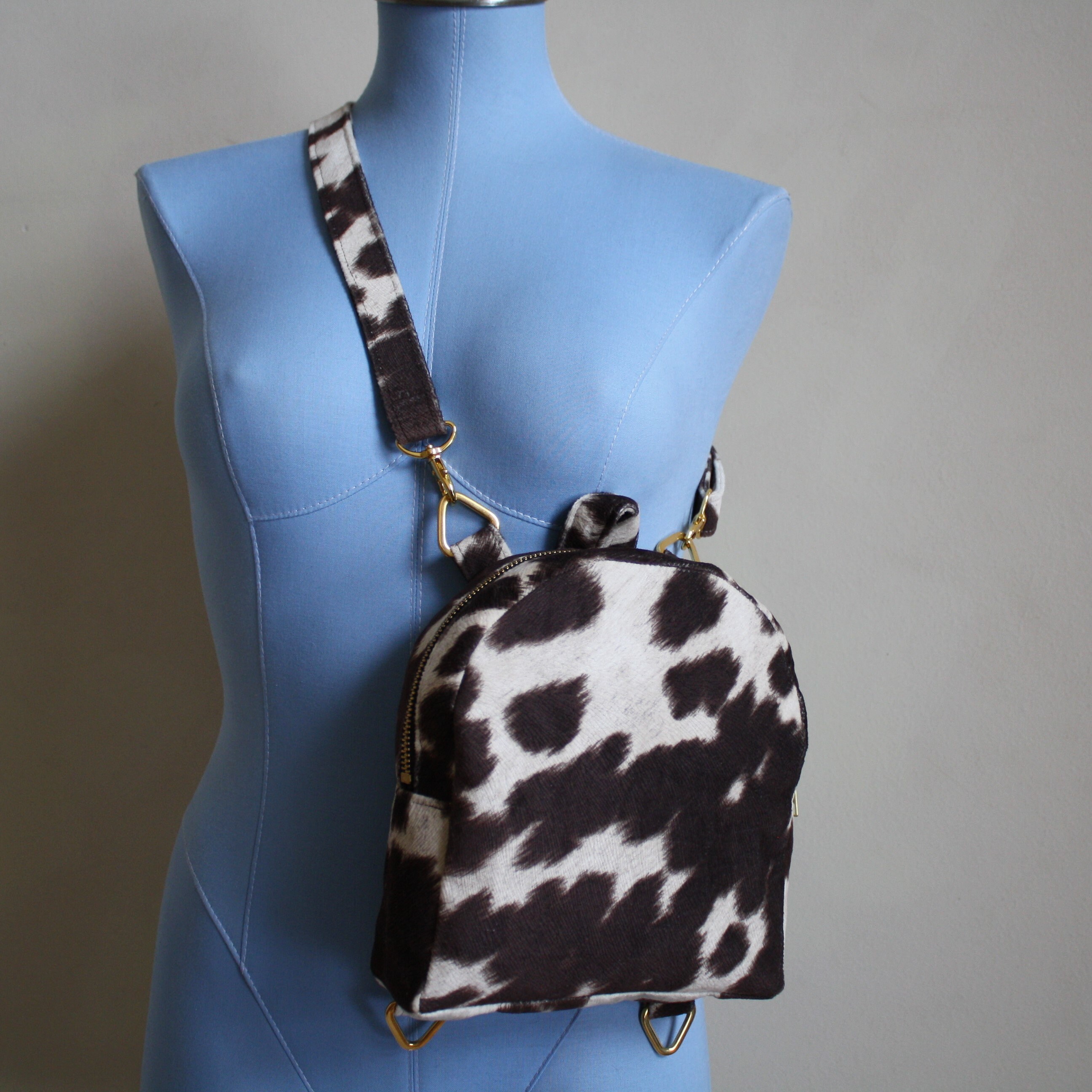 Mini Convertible + Adjustable Backpack (fake/faux Synthetic 