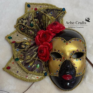 CARETA para Oya|OYA YANSA|Mascara para Oya|Yoruba|Accesorios Para Santo|Mascaras Para Orishas|Santeria|