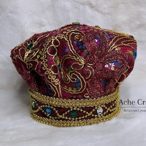 Gorro De OYA|OYA YANSA|Gorro De Santo|Gorro De Oya|Hat For Orishas|Yoruba|Religious Hats|Accesorios Para Santo|Hat For Oya|Gorro Religioso