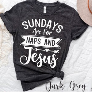 Sundays Are For Naps And Jesus Christian Short Sleeve Shirt