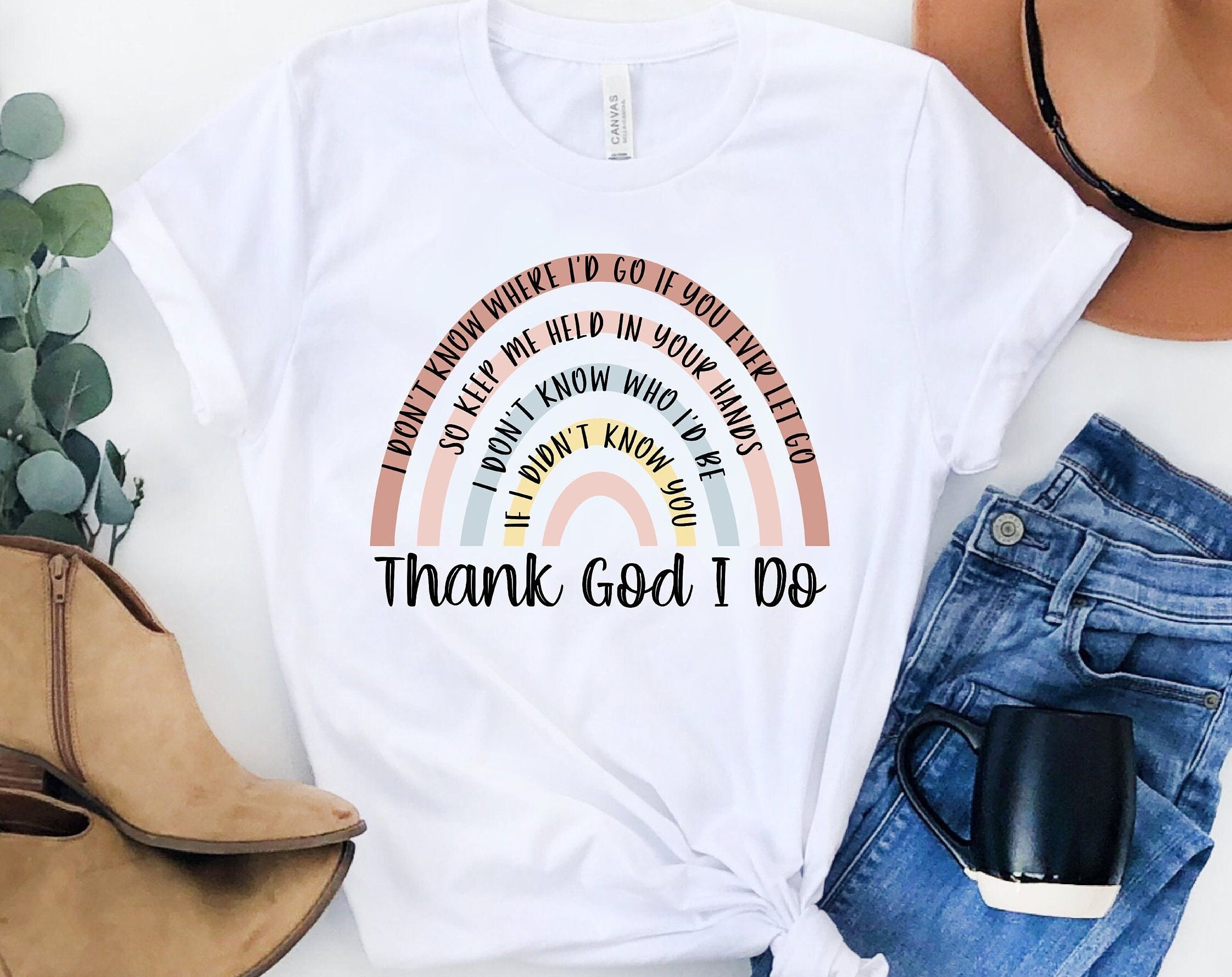 Thank God I Do Lauren Daigle Lyrics Short Sleeve Shirt Etsy