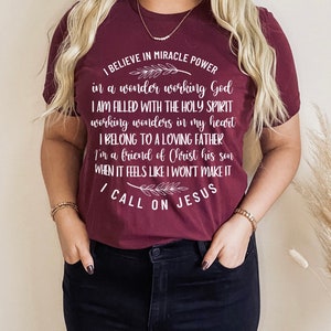 We The Kingdom Miracle Power Christian Short Sleeve Shirt Grey Black Heather Muave Pink Purple Blue