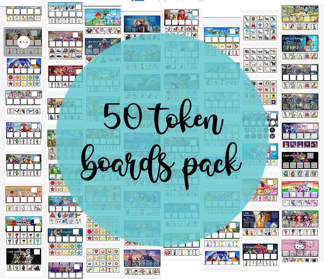 50+ Token Boards, Over 350 Tokens (100 Dollar Value!) - Etsy