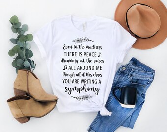 Letra de la sinfonía Cambiar camisa cristiana camisa de manga corta
