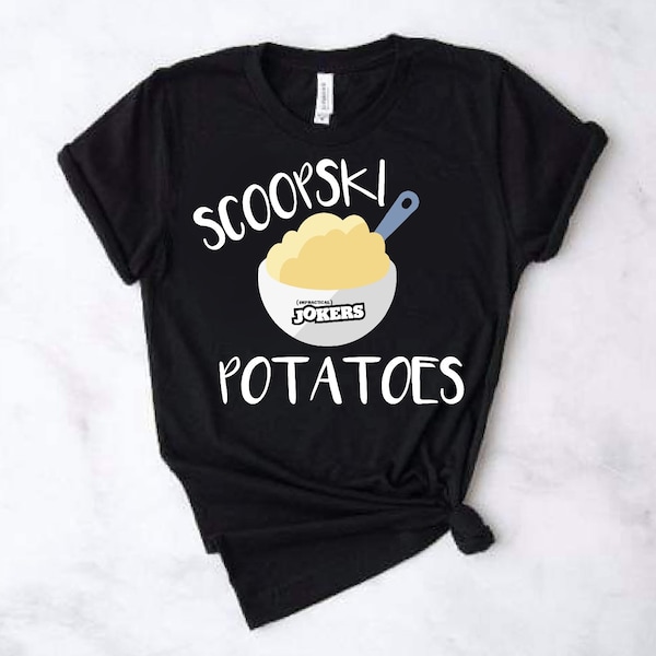 Scoopski Potatoes Impractical Jokers Unisex Short Sleeve Shirt Grey Black Heather Muave Pink Purple Blue