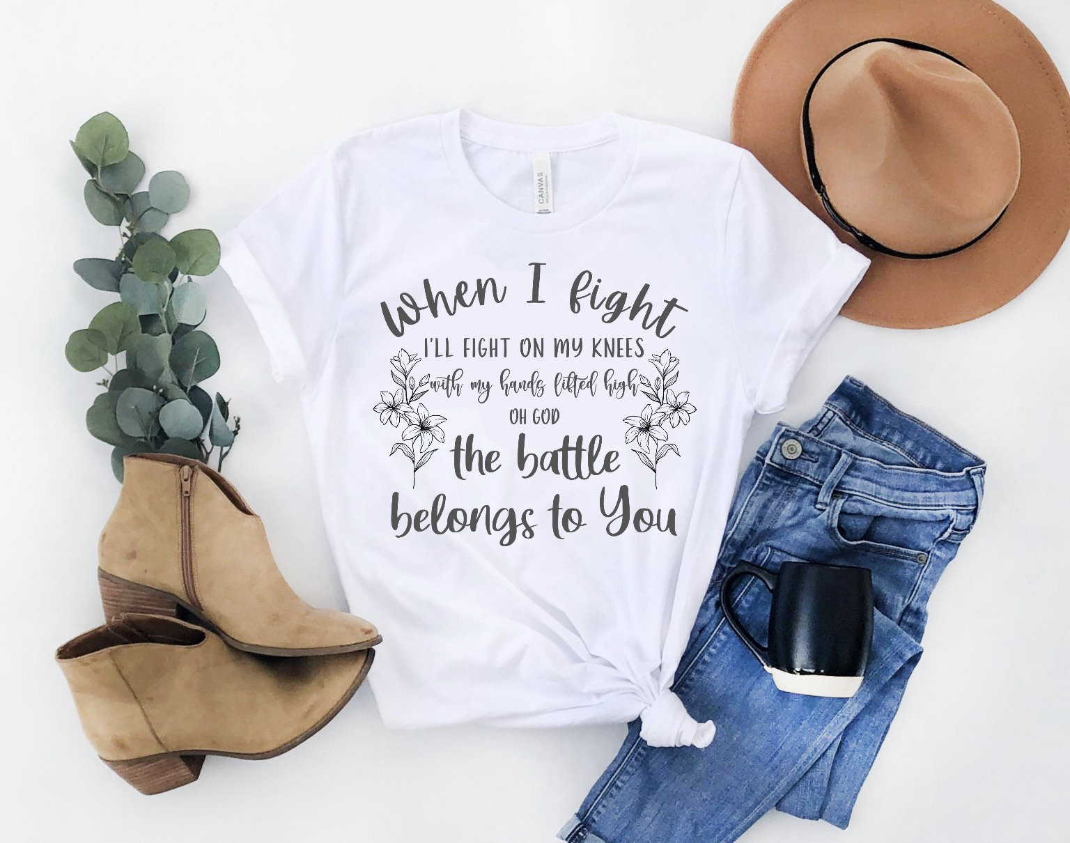 Battle Belongs Christian Lyrics Phil Wickham Colorful T-Shirt Teal Dark Grey Heather Navy Pink Maroon Turquoise Green Purple