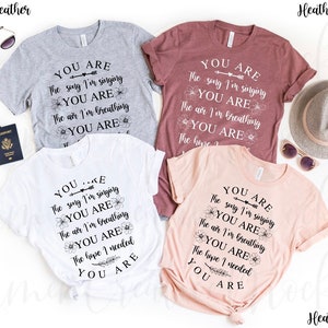 You Are Colton Dixon Short Sleeve Shirt Grey Black Heather Muave Pink Purple Blue