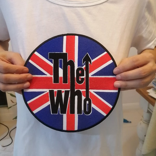 The Who Rock Band Music Union Flag symbol Logo Badge Embroidered Iron on Sew Patch