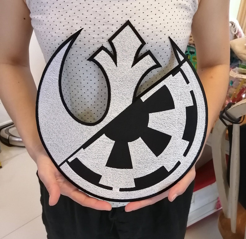 Large Rebel Alliance Galactic Star Wars Squadron Jedi Symbol Embroidered Iron-on Sew-On Patch