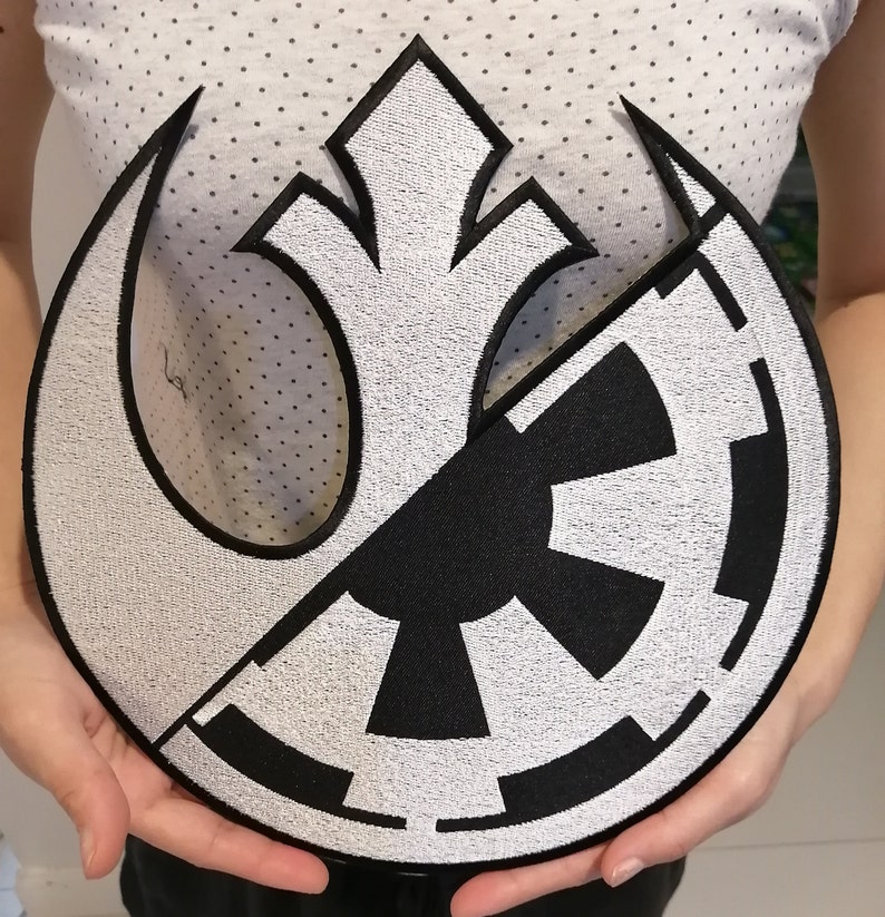 Large Rebel Alliance Galactic Star Wars Squadron Jedi Symbol Embroidered Iron-on Sew-On Patch