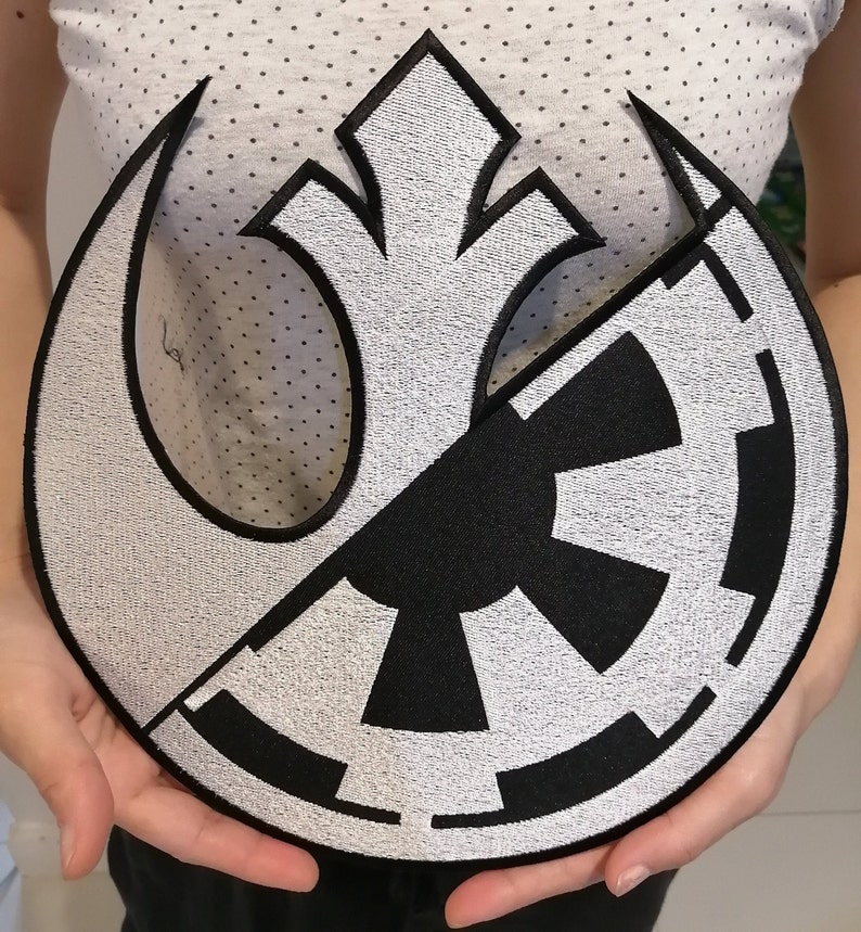 Large Rebel Alliance Galactic Star Wars Squadron Jedi Symbol Embroidered Iron-on Sew-On Patch