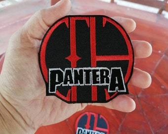 2Pcs. Pantera Bands Music Heavy Metal Logo  Badge Embroidered Iron-on Sew-on Patch