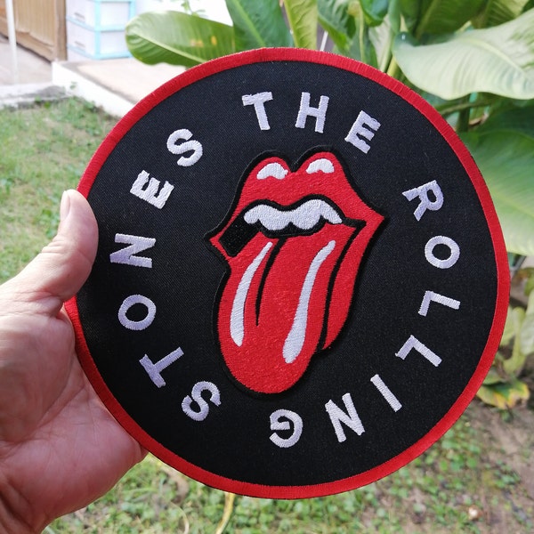 Large The Rolling Stones Big Tongue Sixties Best Rock Bands Music Logo  Badge Embroidered Iron on Sew Patch