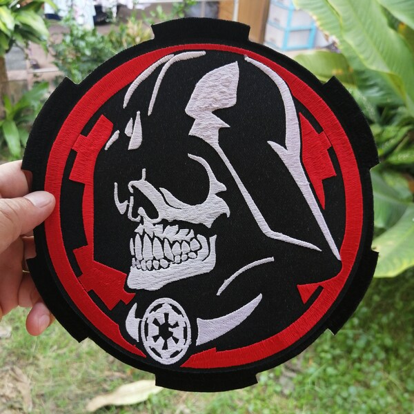 thumbnail image 2 of Star Wars Darth Vader Pirate Skull Patch – Embroidered Iron On / Sew On 2 of 3