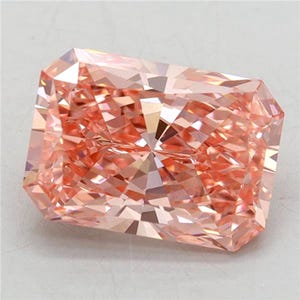 Fancy VIVID PINK | Cornered Rectangular Cut Lab Grown Radiant Diamond | 2 Ct.| IGI Certified | Diamond For Engagement