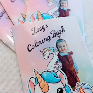 Custom Coloring Book / Name Personalized Kids Coloring Books For Birthday Party / Kids Party Favors / Custom Kids Party Books / ANY THEME