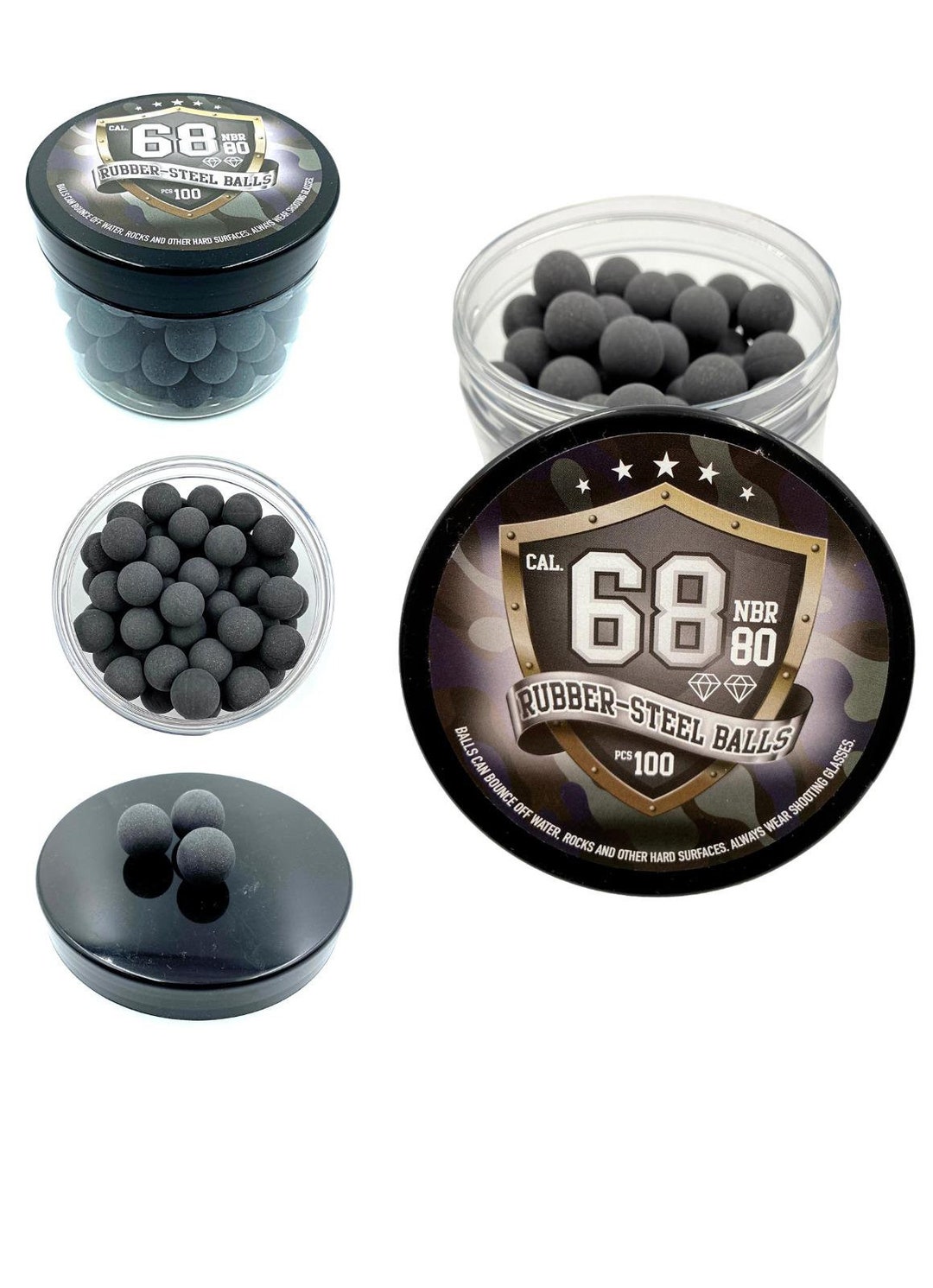 100 X Premium Quality Hard Rubber Steel Balls Paintballs Etsy