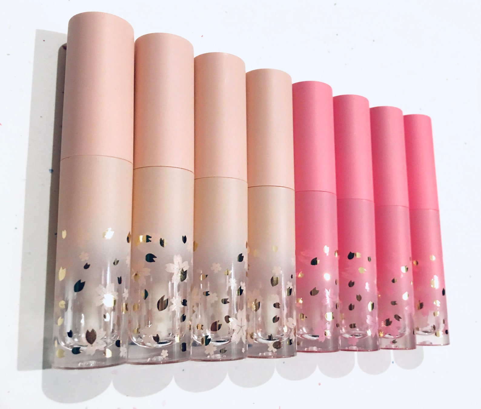 10pcs Empty Lip Gloss Tubes Floral Design Rubber Stoppers Etsy