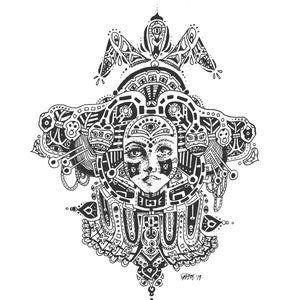 Downloading Face print 7inx5in