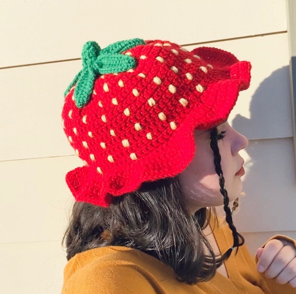 MADE TO ORDER Strawberry Shortcake Hat Handmade Crochet Bucket Etsy