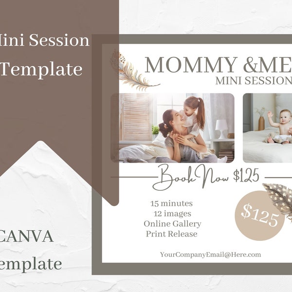 mothers day Mini session template, marketing template, canva, editable template, photography session, advertisement, mommy & me session