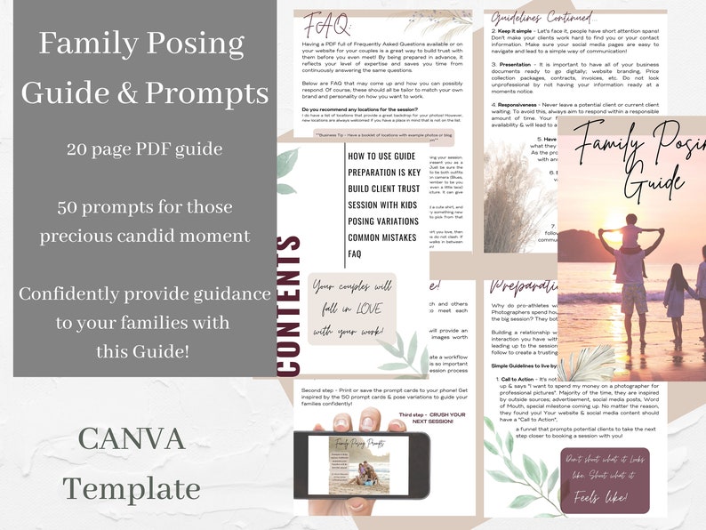 Digital Family Posing Guide PDF Download INSTANT DOWNLOAD Etsy