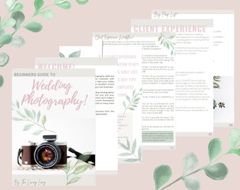 Beginners Guide to starting a Wedding Photography business, BEST SELLER, New photographer business guide, photography templates & checklists