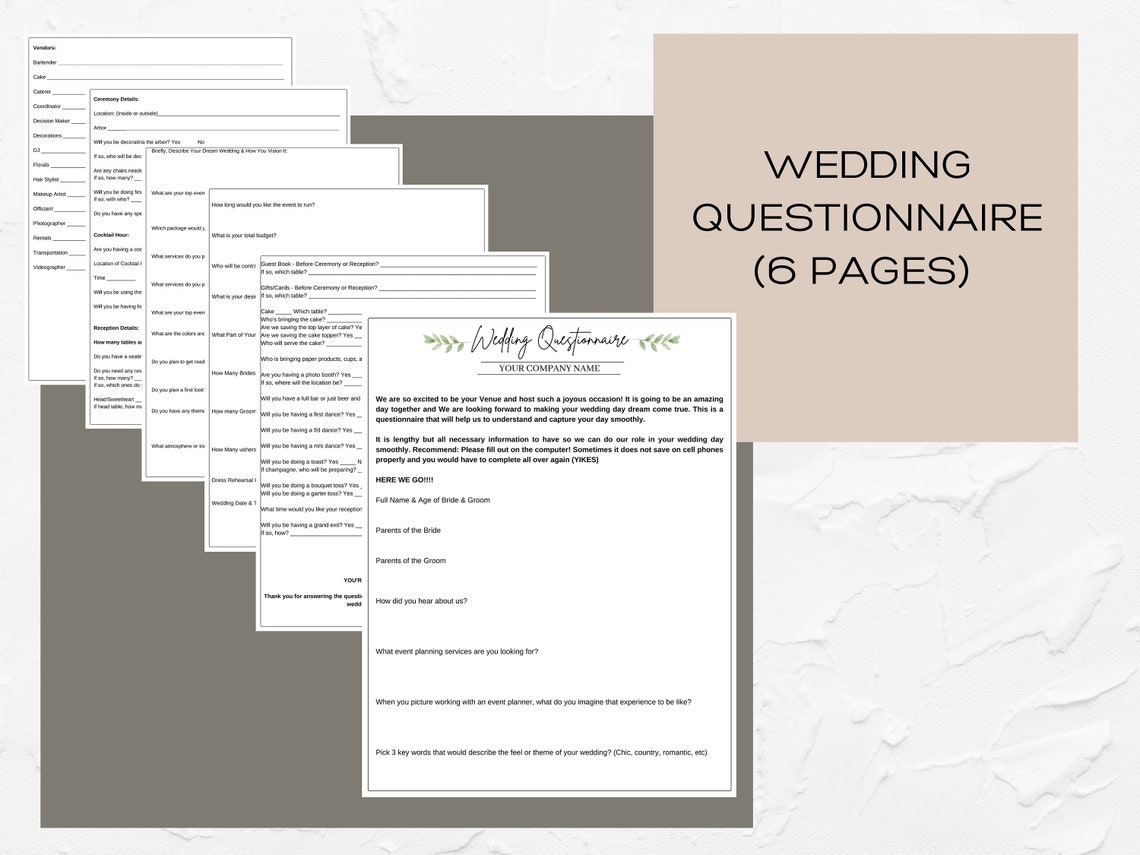 Wedding Venue Templates Contract Templates FAQ Wedding Etsy