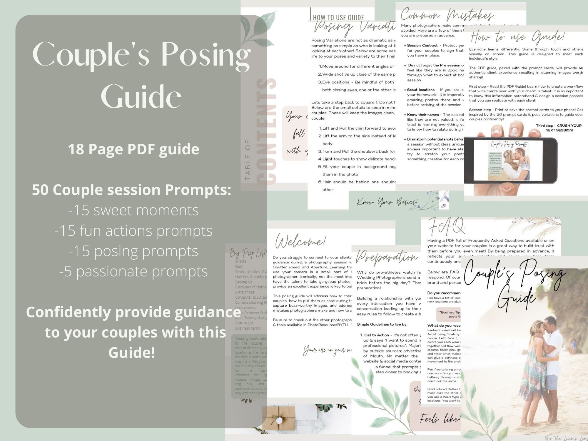 Digital Couple Posing Guide, PDF Download, INSTANT DOWNLOAD, Prompt